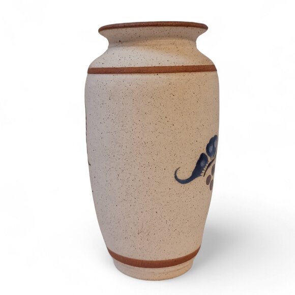 SIGNED Gardiel Vintage Mexico Cozumel Stoneware Bird Butterfly Vase - Picture 4 of 14